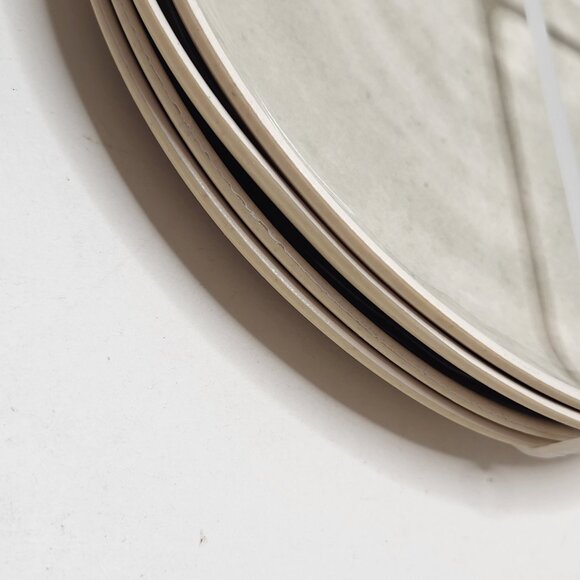 Hearth & Hand 9" Melamine Bamboo Plates Gray Natural Cream 4 Dinner Salad Plates - Picture 3 of 6